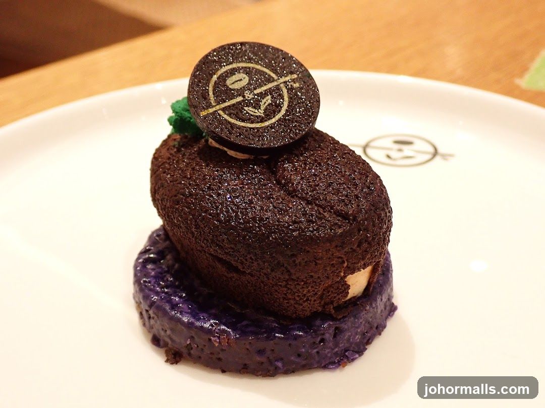 Chocolate Dessert with Purple Base