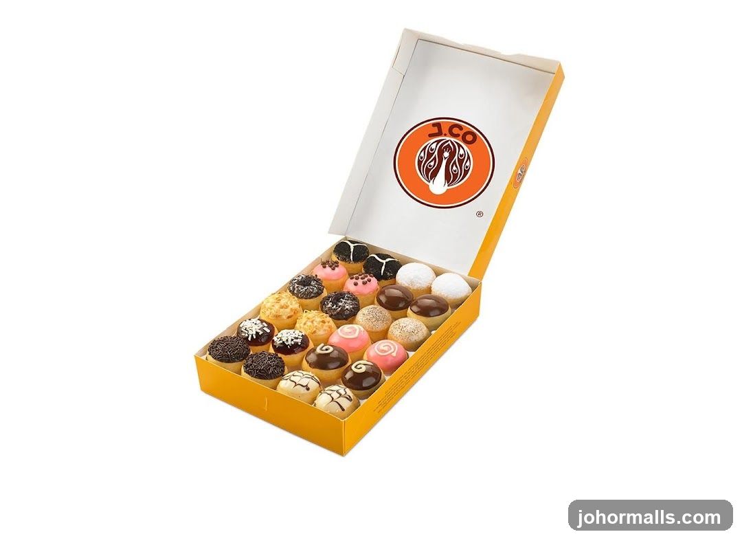 Box of assorted mini donuts