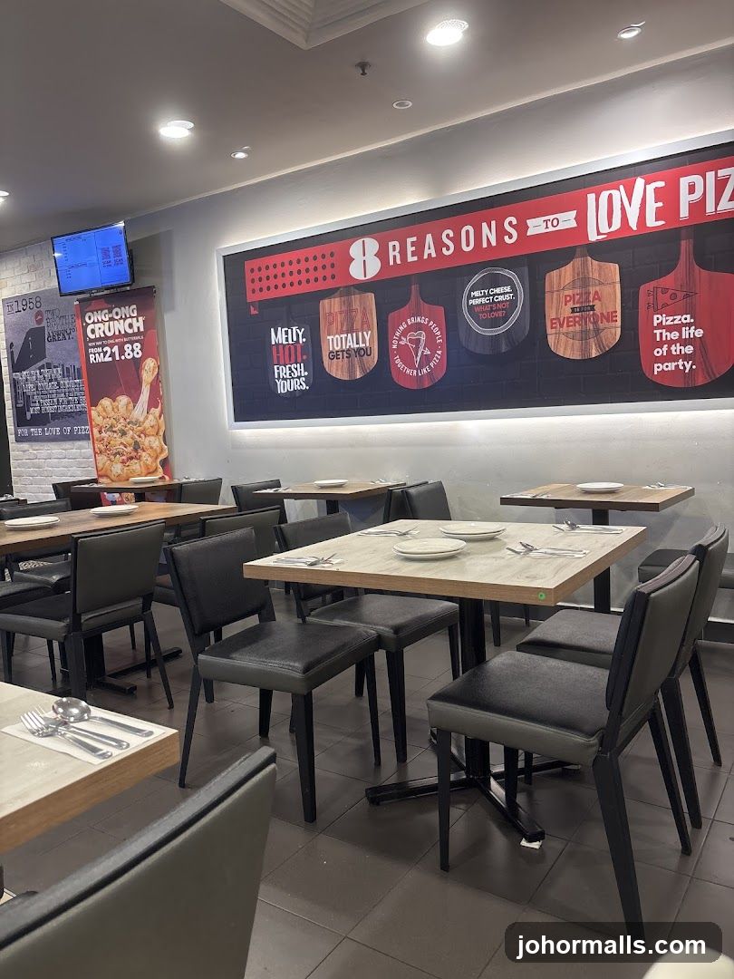 Restaurant Interior with Pizza Promotion
