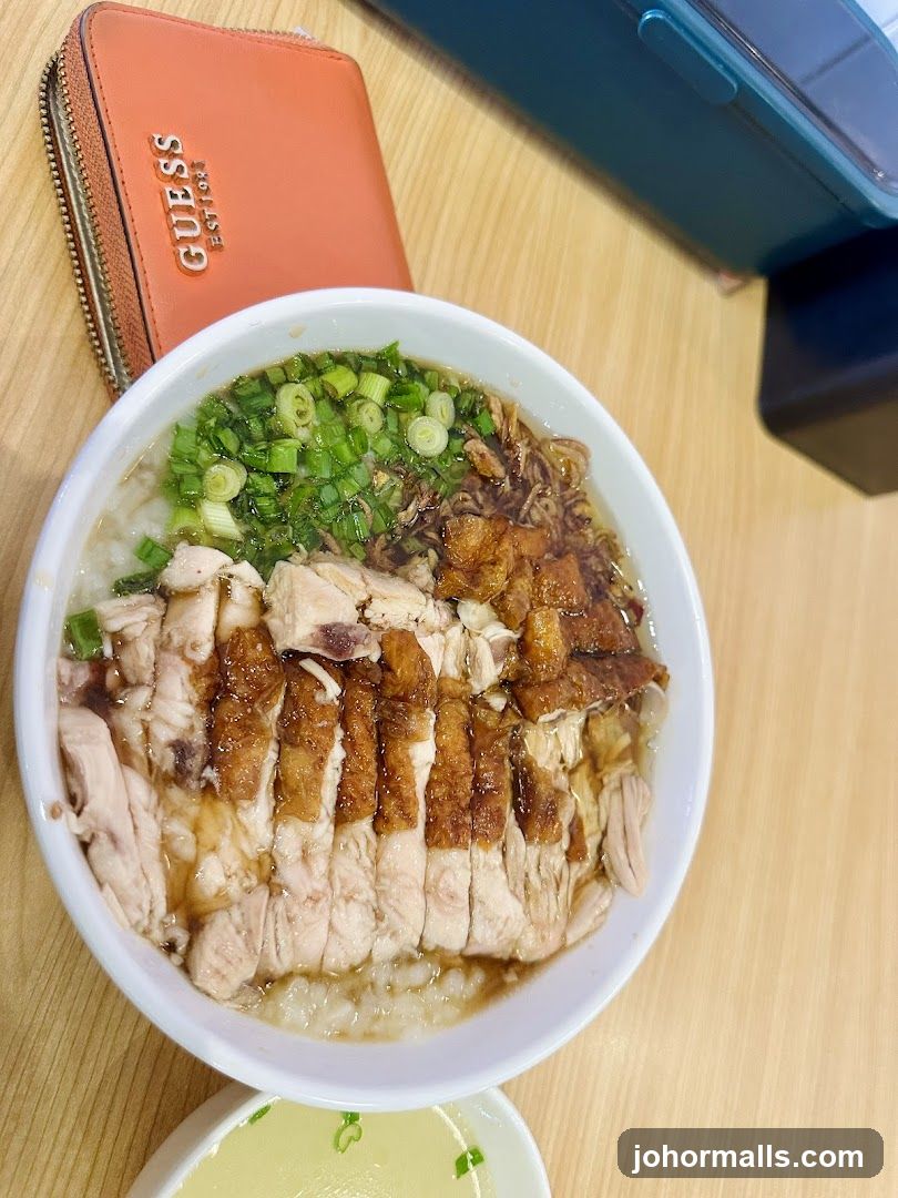 Bowl of Rice with Chicken and Greens