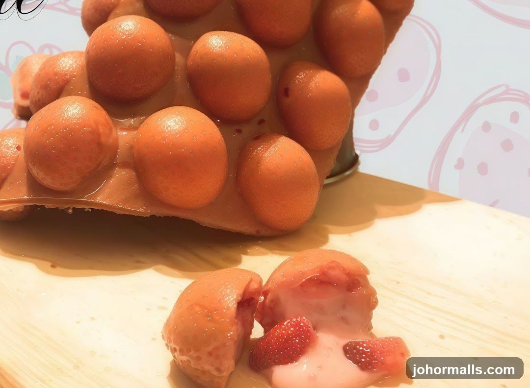 Strawberry Bubble Waffle