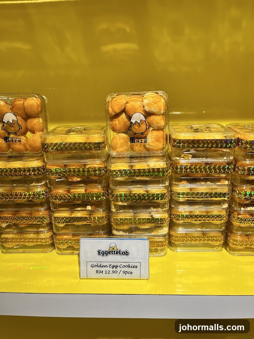 EggetteLab Golden Egg Cookies Display
