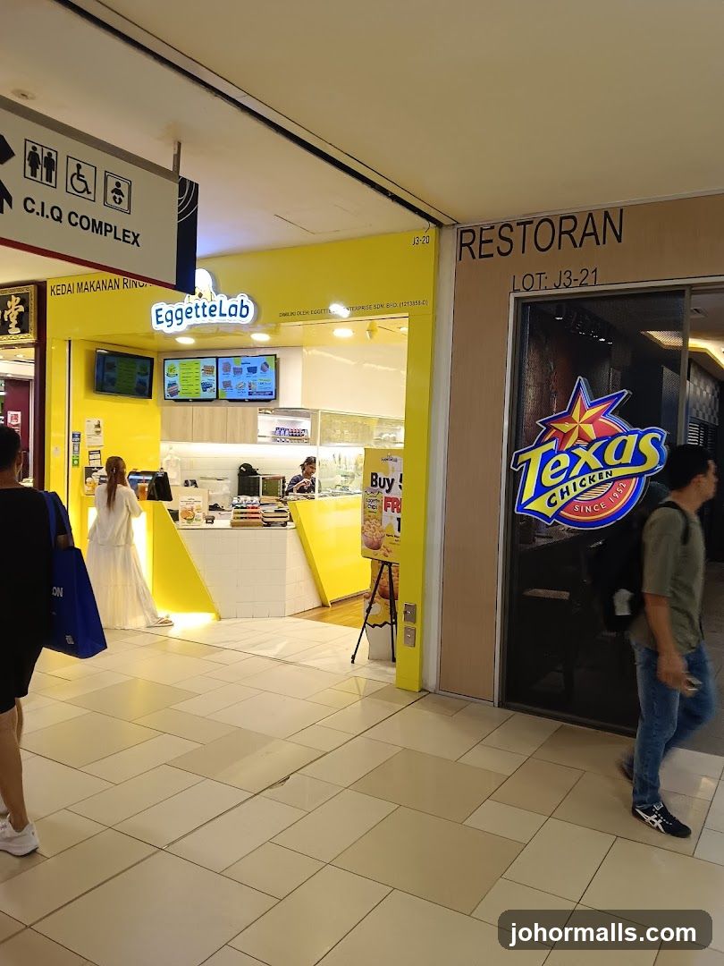 Interior food court area