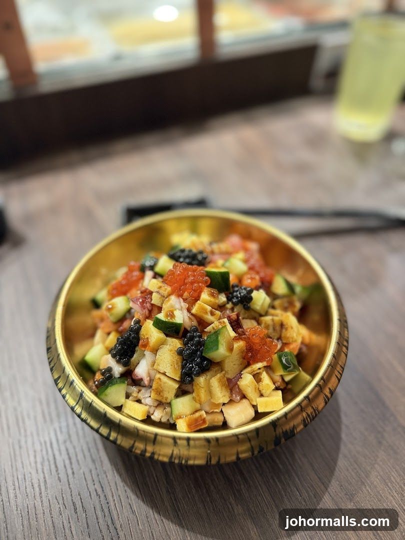 Bowl of mixed seafood salad