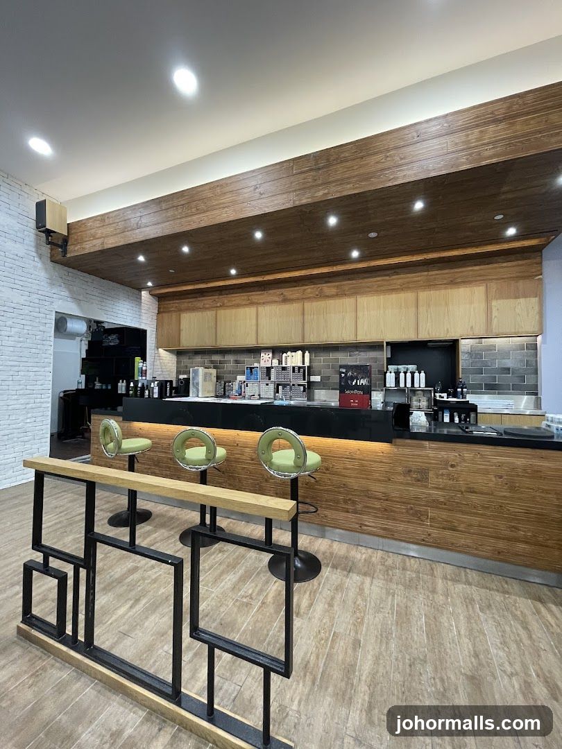 Interior of a modern café or bar