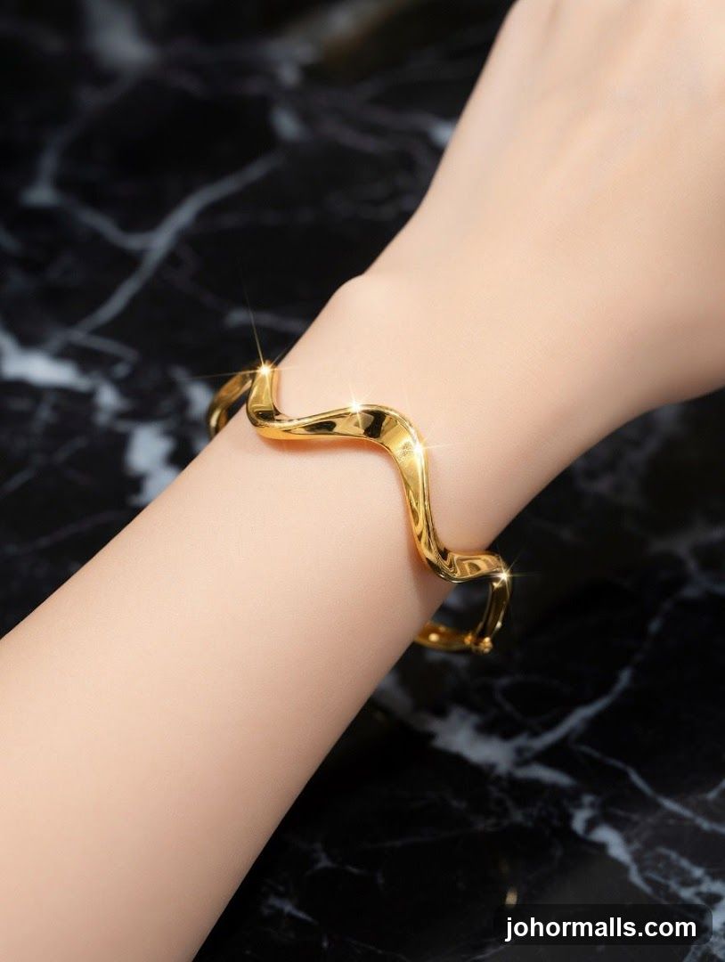 Gold Bracelet on Wrist