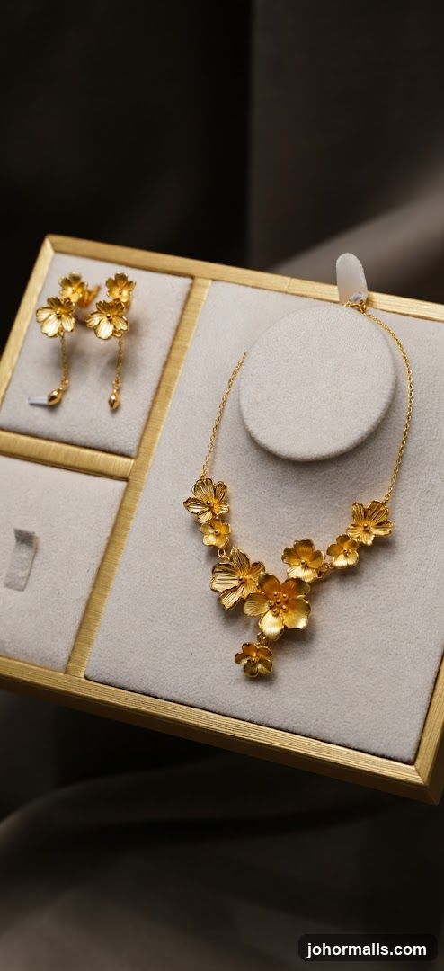 Gold Jewelry Set Display