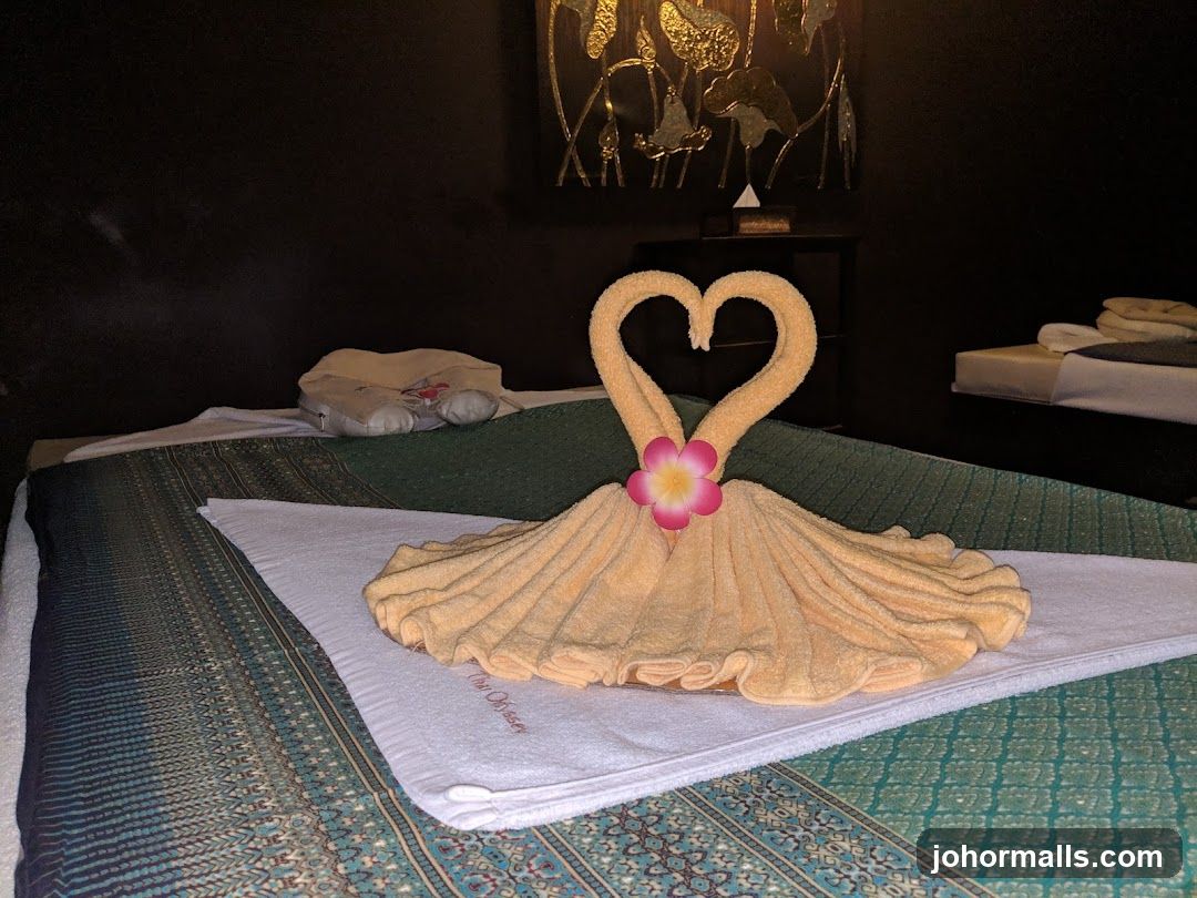 Towel Art in Spa Room