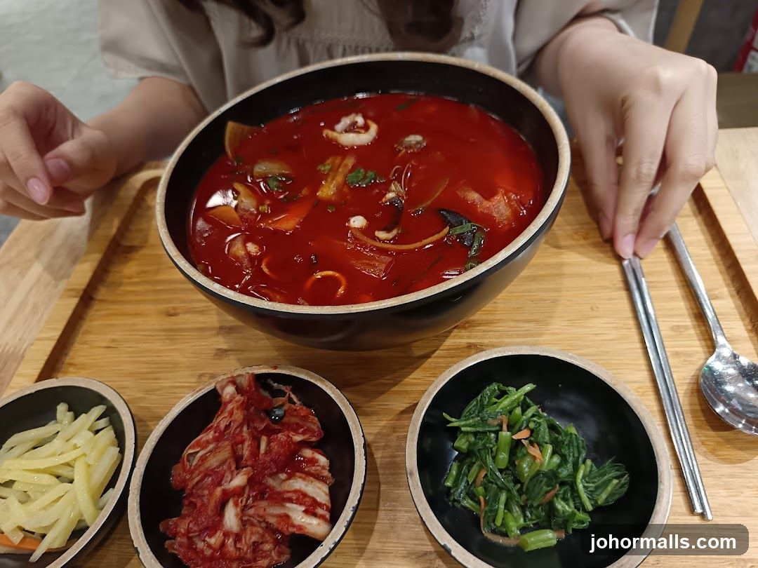 Dining Table with Korean Cuisine