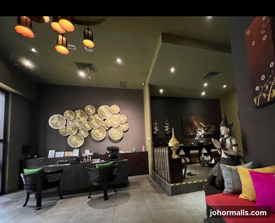 Interior of a Thai-themed establishment