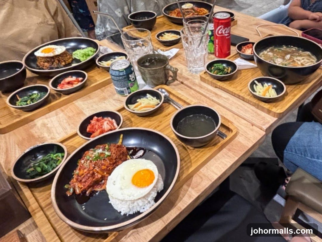 Dining Table with Korean Cuisine