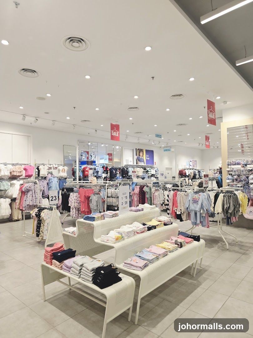 Interior of children's clothing store
