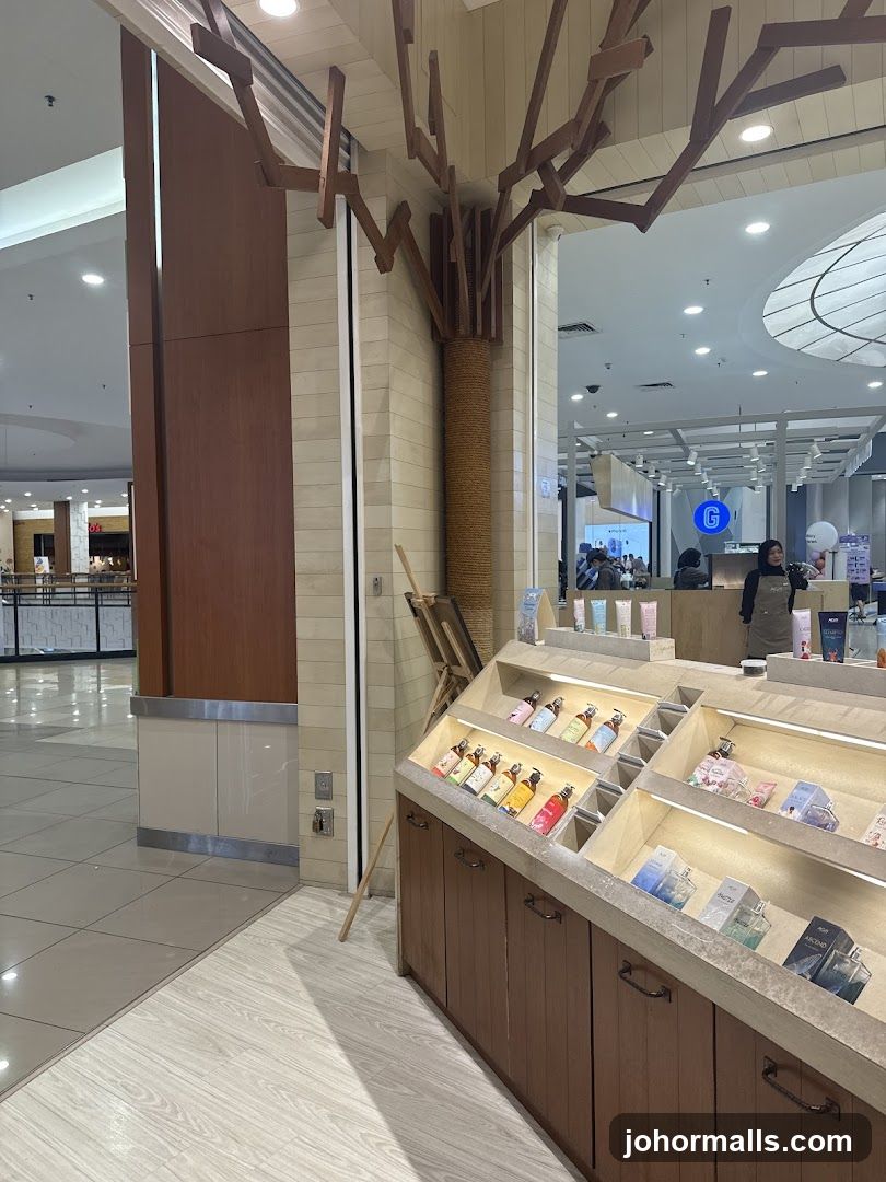 Interior of shopping mall