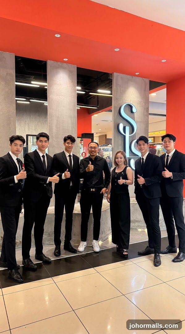 Group photo in a commercial interior
