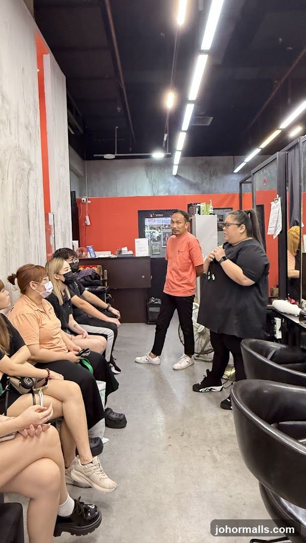 People gathered in a salon