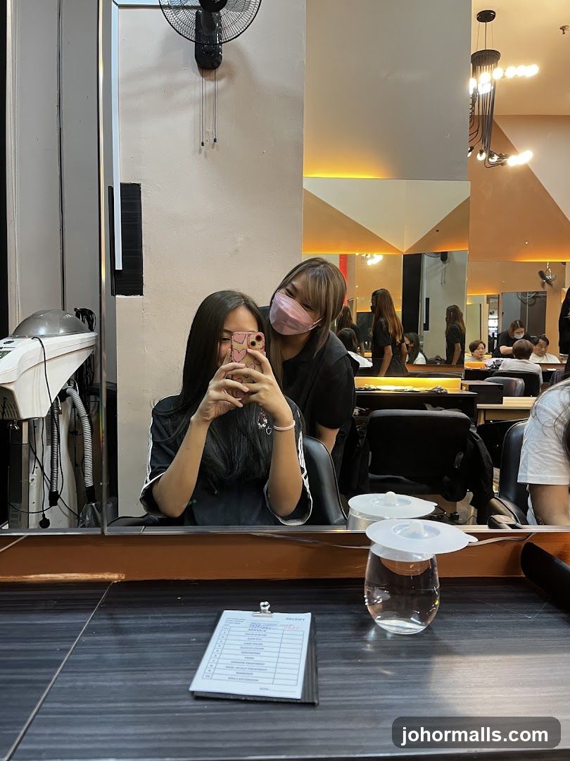 Salon Interior with Customers