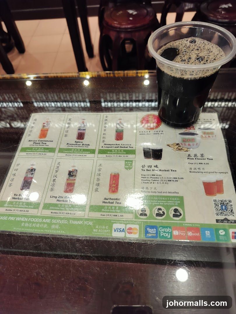 Herbal Tea Menu