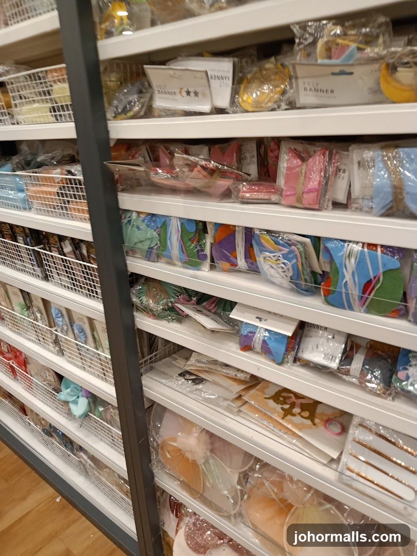 Party Supplies on Shelves
