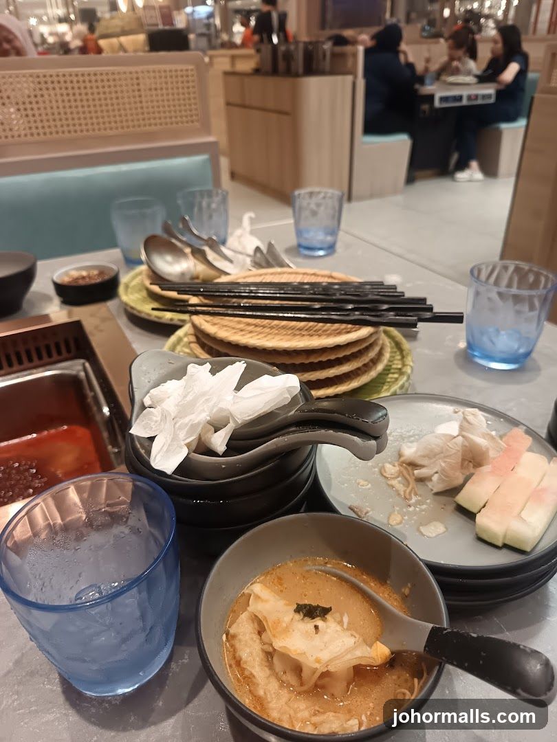 Table Setting with Food and Drinks