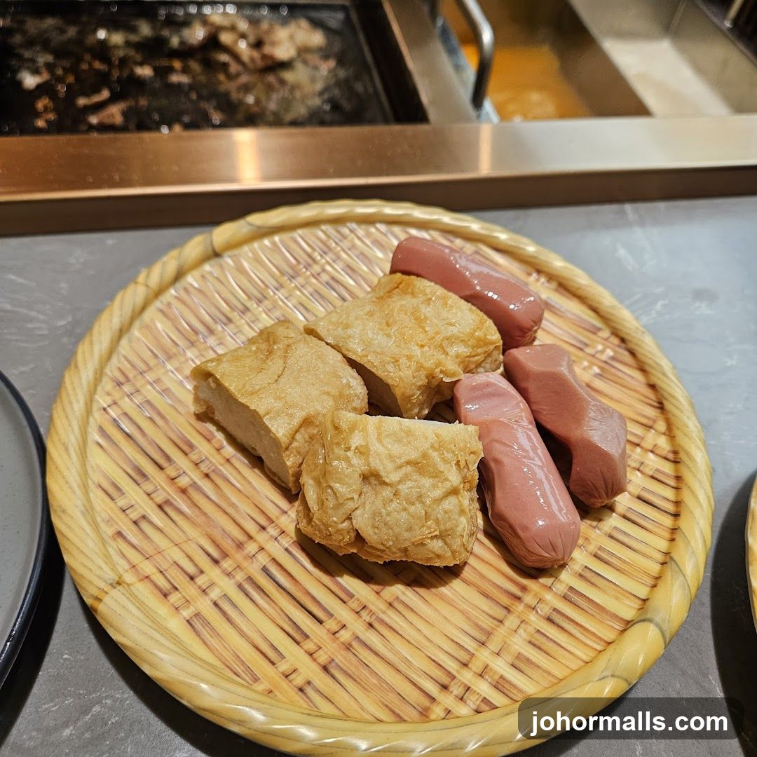 Fried Tofu and Sausages