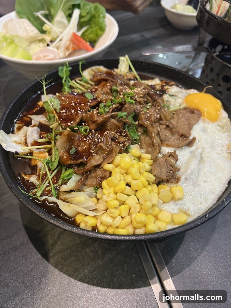 Sizzling Beef and Egg Dish