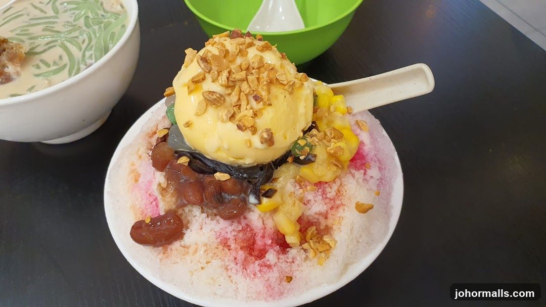 Dessert with Ice Cream and Toppings