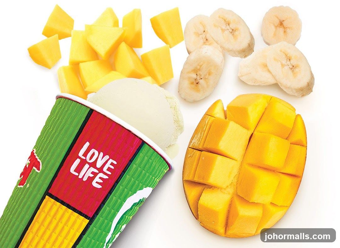 Ice Cream with Mango and Banana