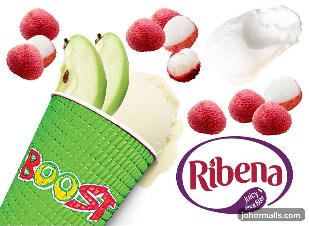 Boost and Ribena Lychee Apple Ice Cream