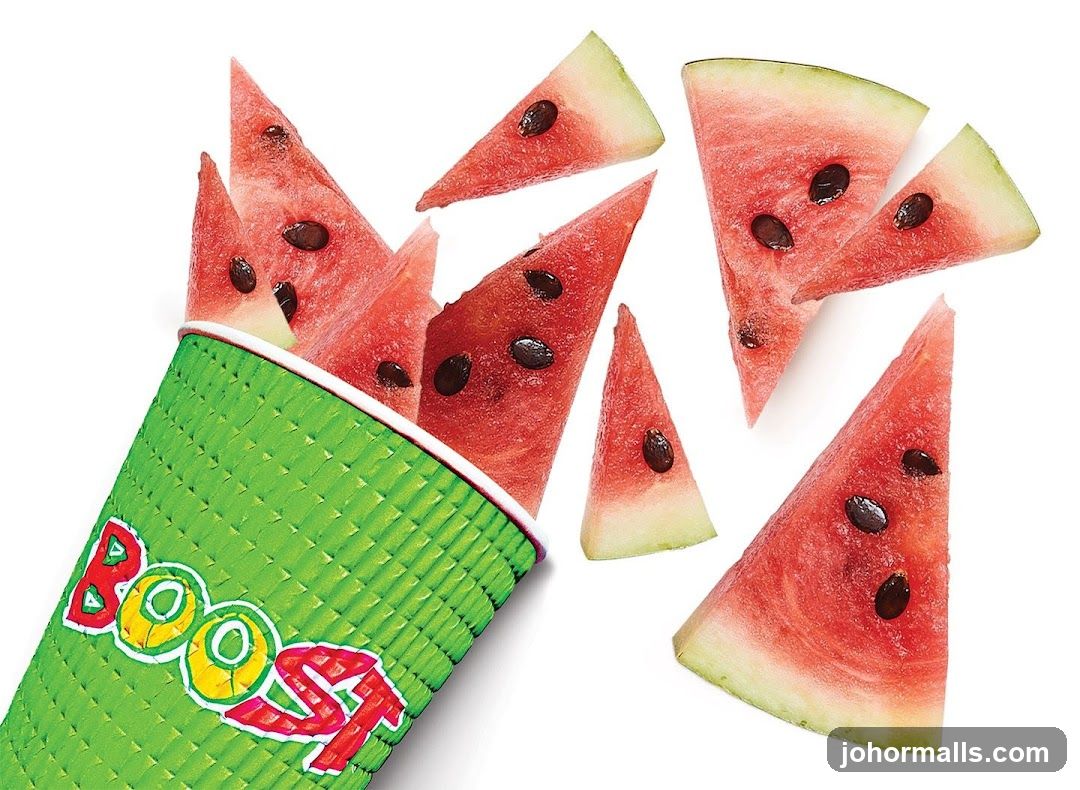 Watermelon Slices in a Boost Cup