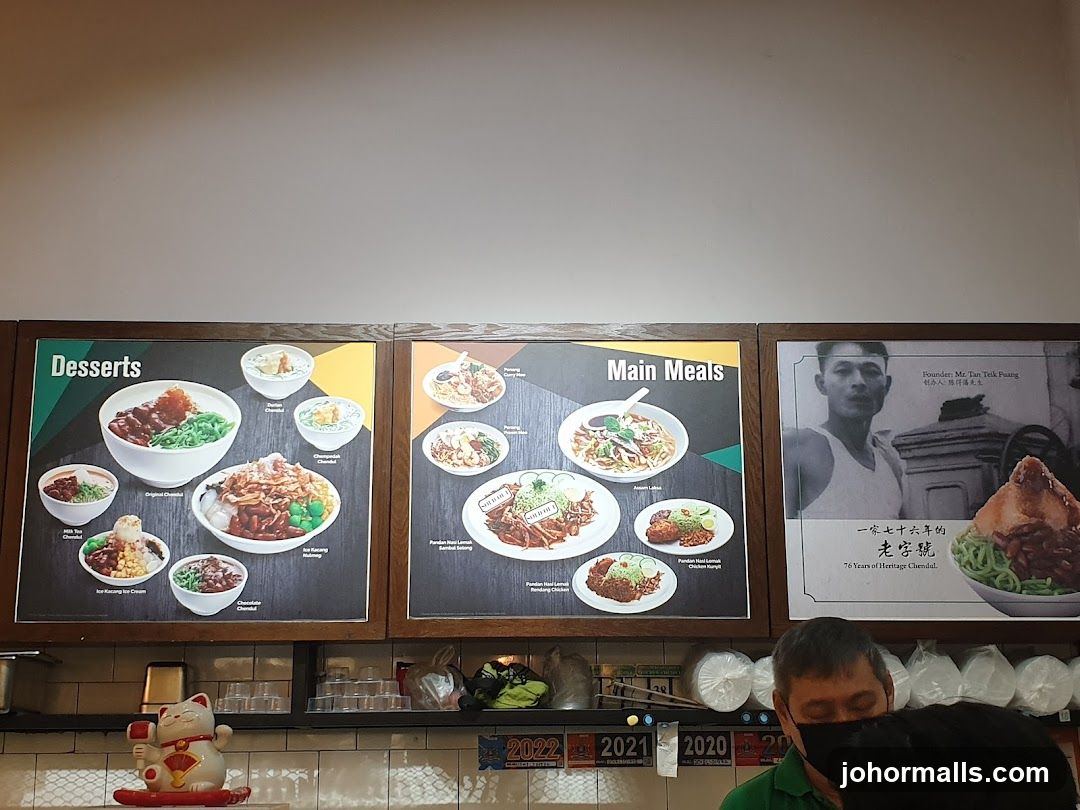 Desserts and Main Meals Menu