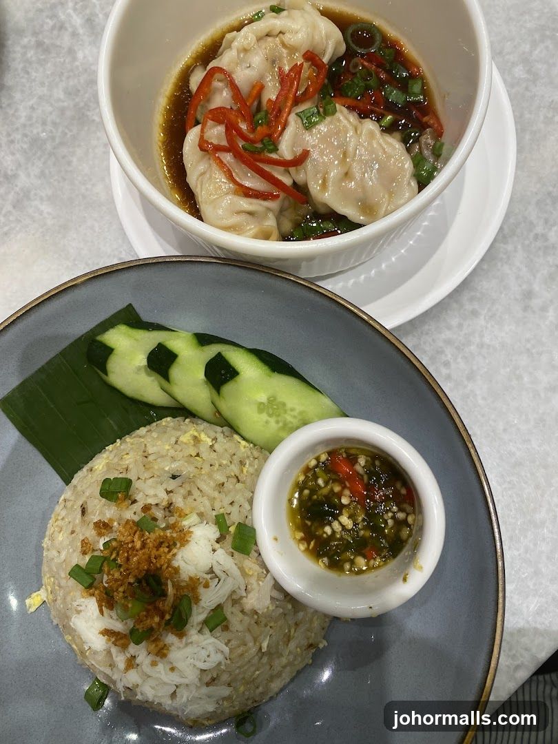 Crab Fried Rice with Dumplings