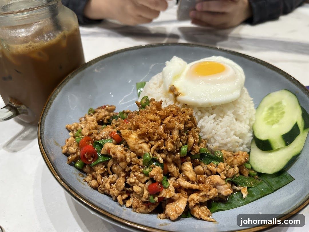 Thai Basil Chicken with Rice and Egg