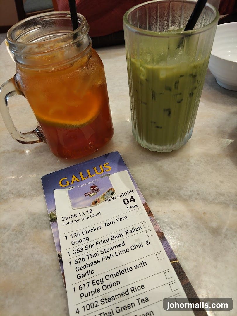 Order Slip with Drinks