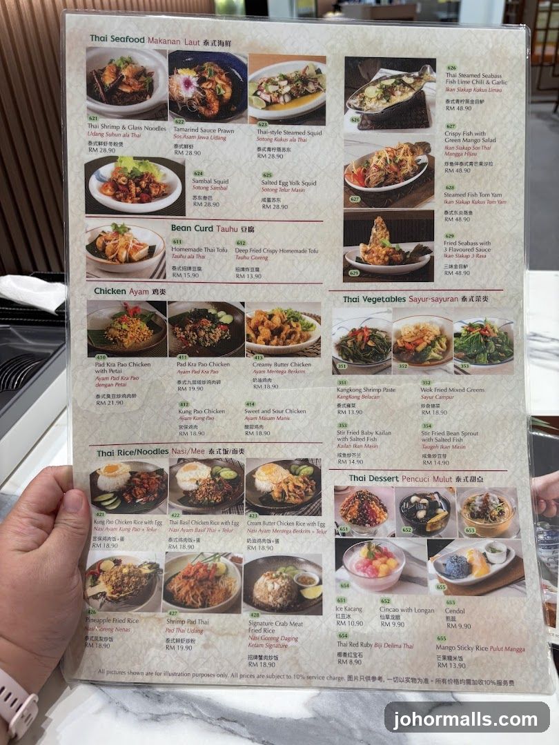 Thai Menu