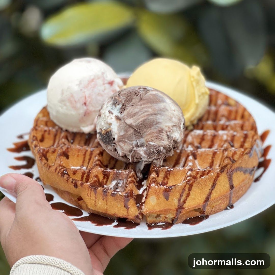 Waffle with Ice Cream