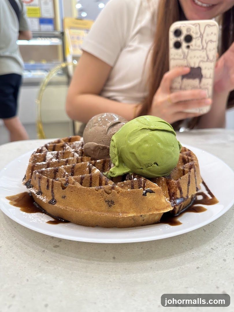 Waffle with Ice Cream