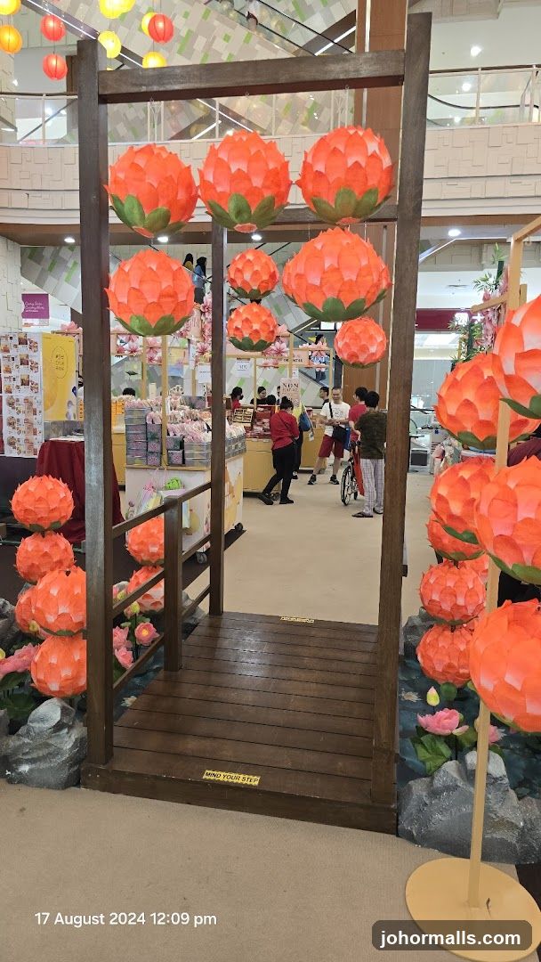 Decorative Display with Lotus Lanterns