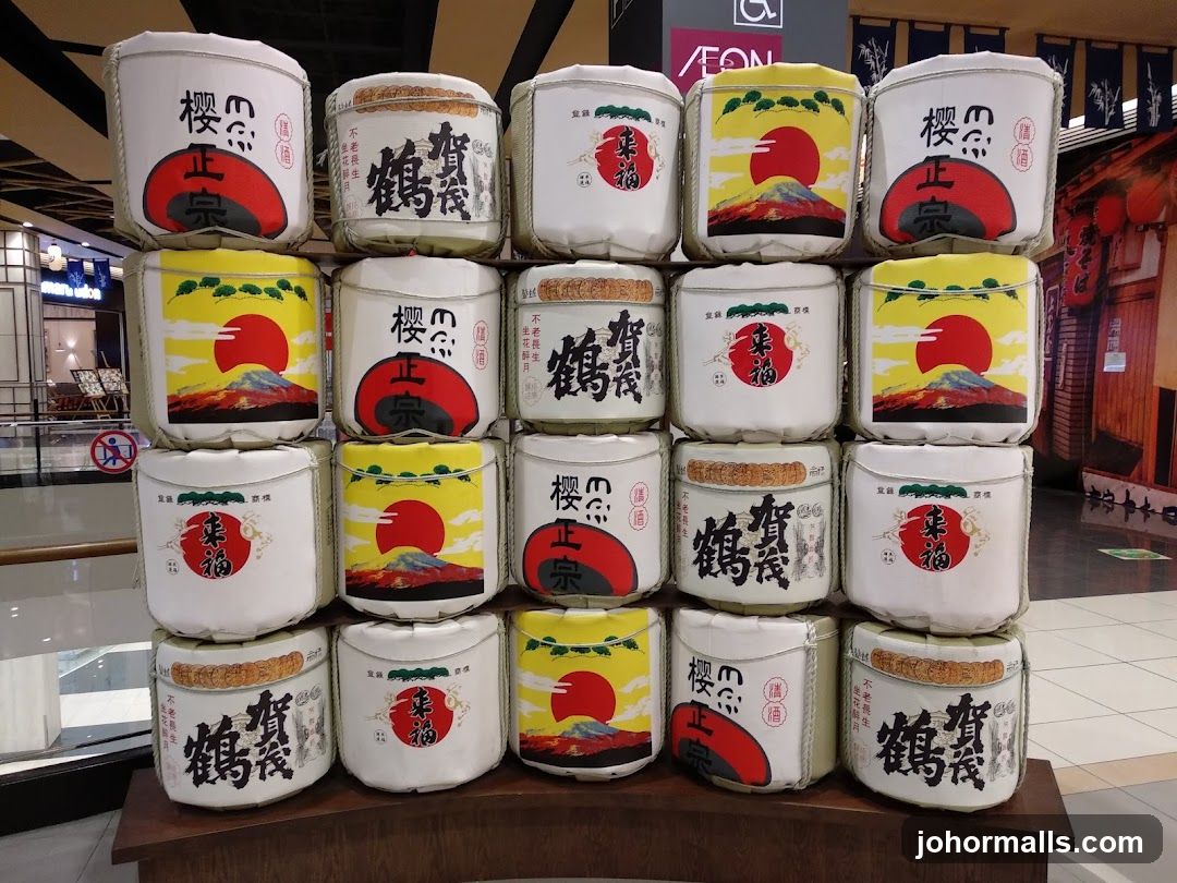 Japanese Sake Barrels