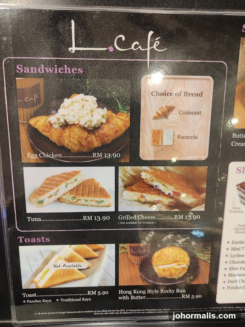 L. Café Menu