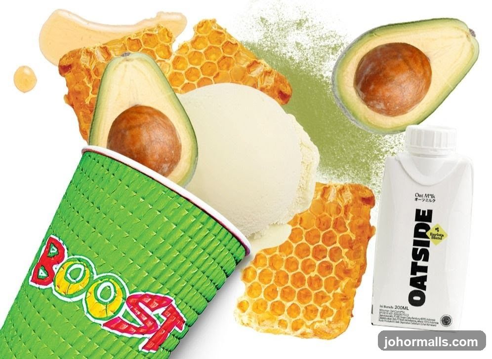 Avocado, Honeycomb, and Ice Cream Ingredients