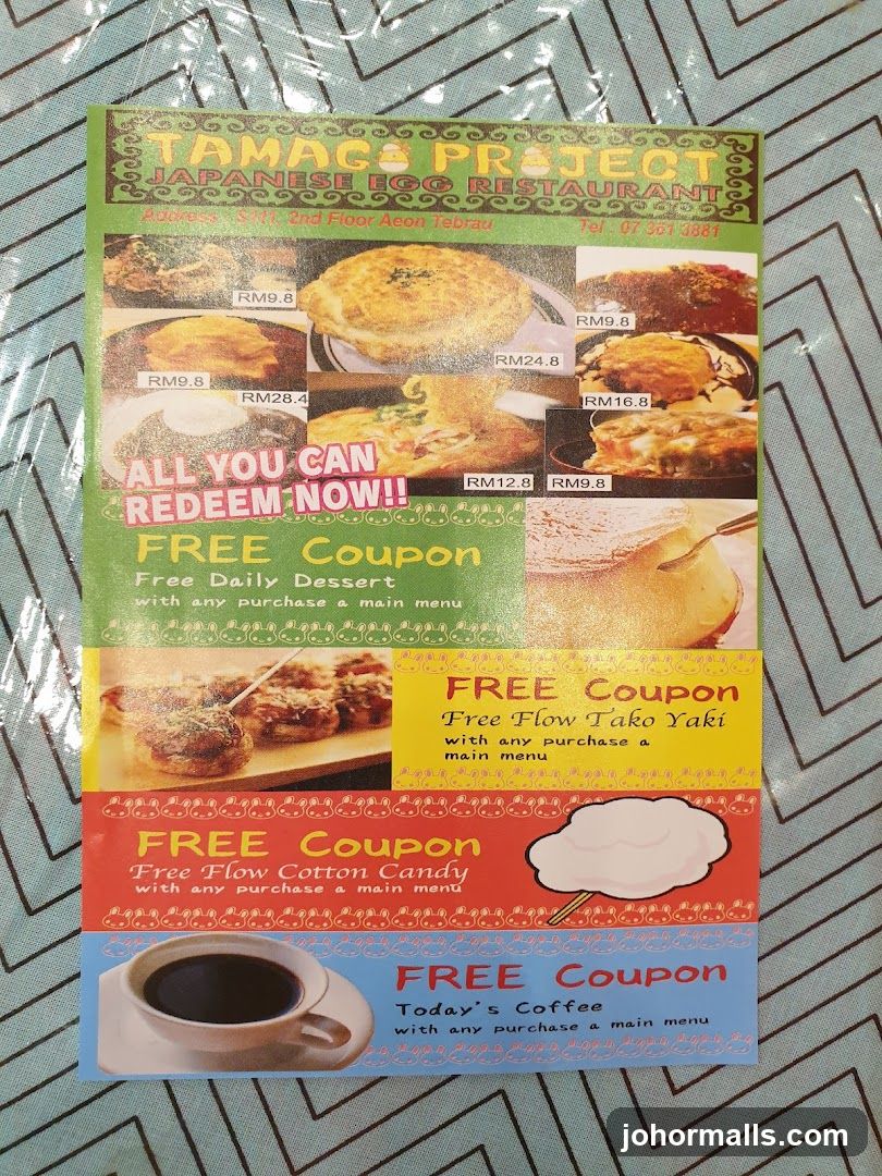 Tamag Project Japanese Egg Restaurant Flyer