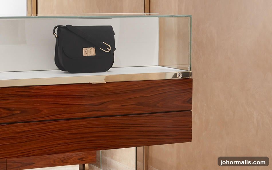 Display of Black Handbag