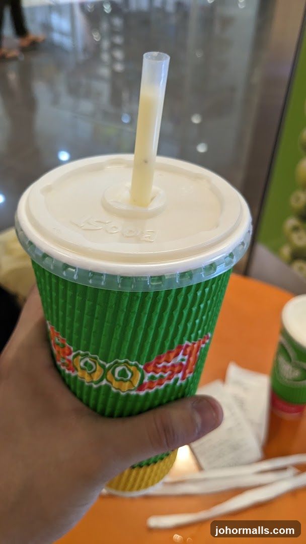 Drink in a branded cup