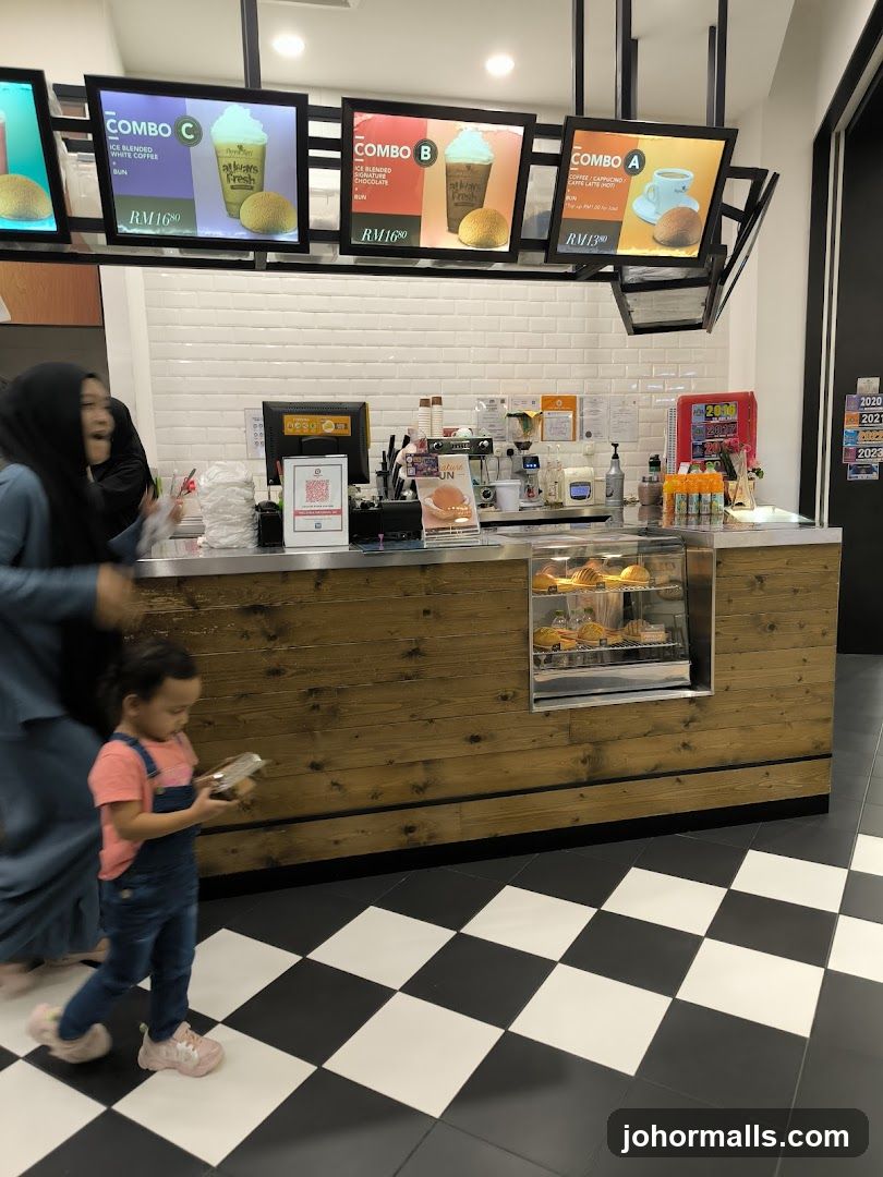 Cafe Counter with Digital Menu