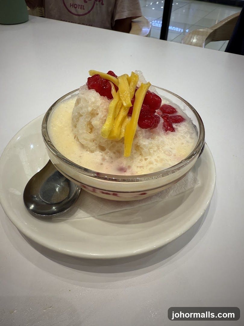 Dessert with Jackfruit and Red Rubies