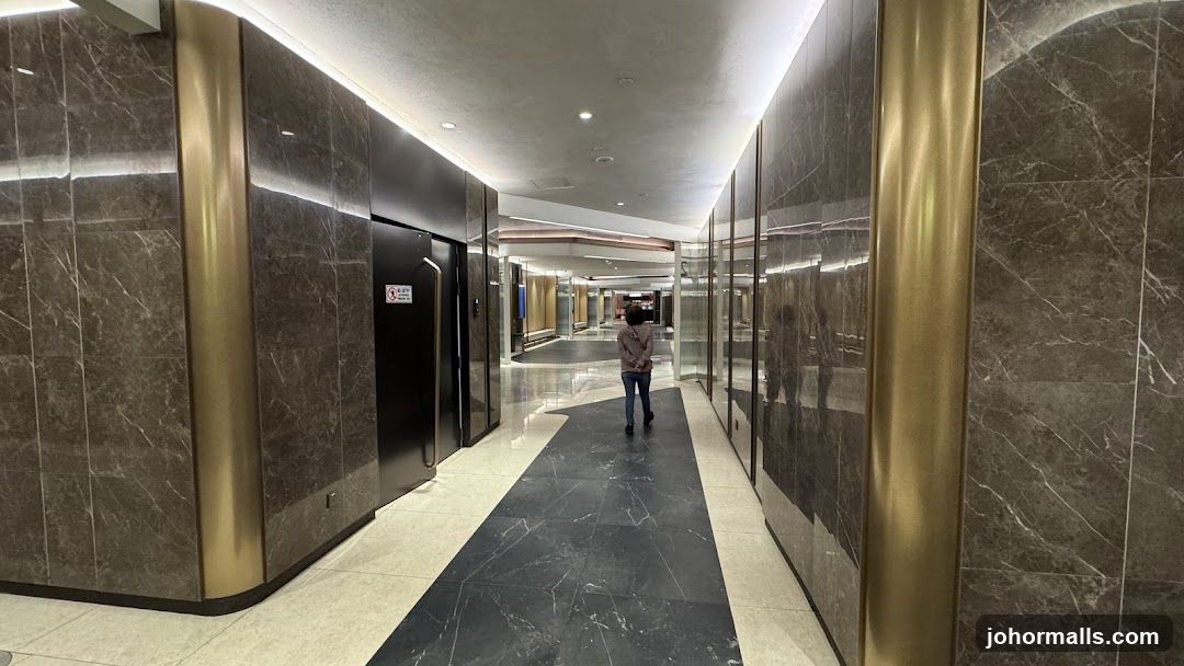 Modern Hallway with Marble Accents