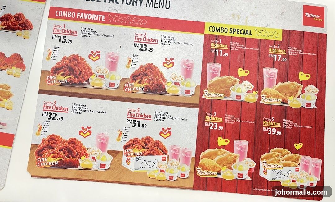 Richeese Factory Menu