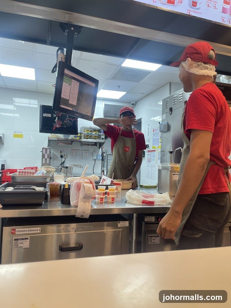 Restaurant Staff Preparing Food
