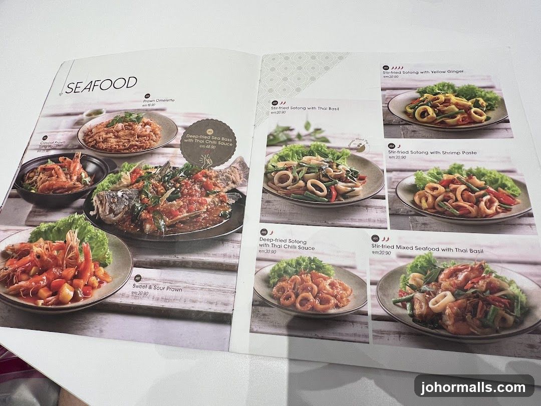 Seafood Menu