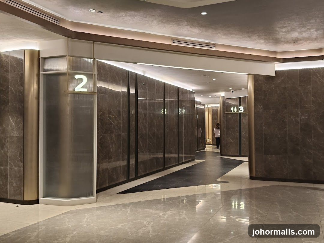 Hallway with numbered doors